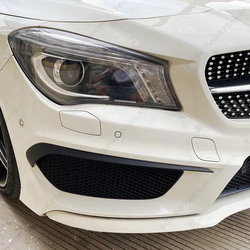Front Bumper Air Vent Cover Trim Gloss Black For Mercedes Benz CLA Class C117 AMG Line 2013-2015 Intake Frame Spoiler Splitter