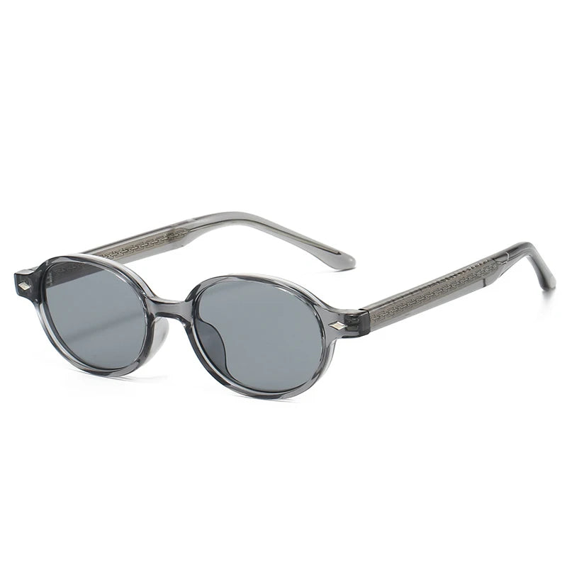 JNPCXI New Retro Small Oval Women Sunglasses TR90 Fashion Candy Color Shades UV400 Men Trending Rivets Punk Sun Glasses
