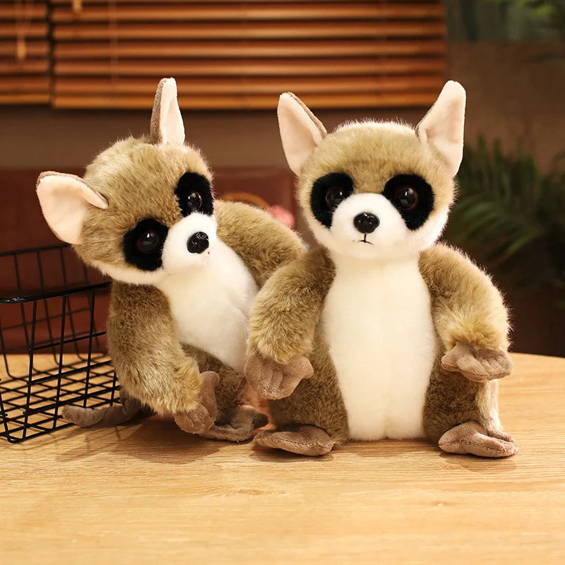 Simulation Wild Lemur Plush Toys Lovely Stuffed Animals Soft Realistic Monkey Plushies Doll Baby Accompany Pillow for Kids Gifts
