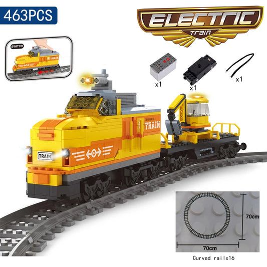 MOC City Series Train Metro Track Building Blocks Railroad Conveyance Toys TR05