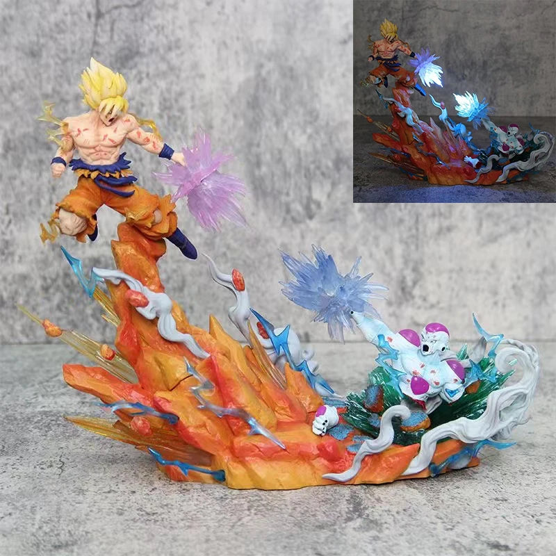 Anime Dragon Ball Z Freezer Vs Son Goku Figurine 21CM GK Pvc Action Figures Statue Collection Model Toy Gifts