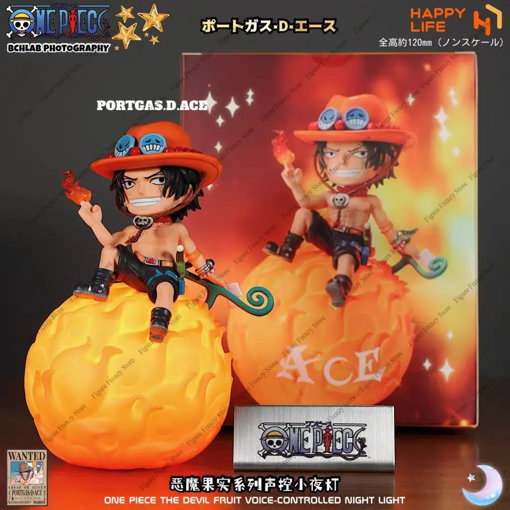 Special OfferHot Anime One Piece Devil Fruit Robin Ace Luffy Nico Night Light Figure Mol Figure Desktop Ornament Trendy Toys Bir