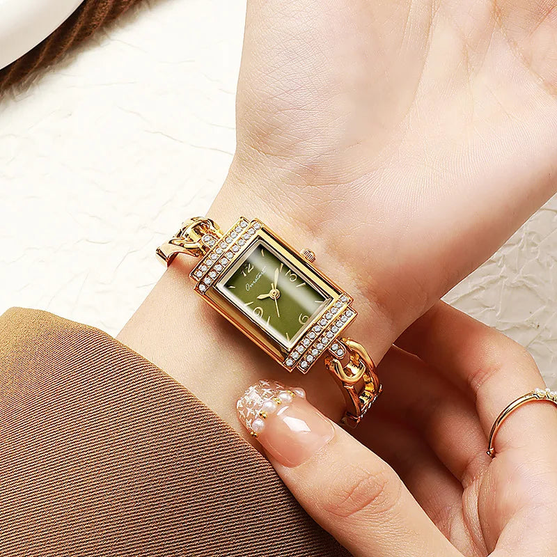 Luxury Casual Women Full Diamond Small Dial Quartz Watch Ladies Elegant Bracelets Watches Mom Clock Gifts Montre Femme Wholesale