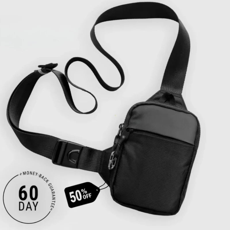 Fashionable Mini Crossbody Bag for Men with Stainless Steel Lock RFID Anti-Theft Mobile Phone Single Shoulder Bag handbags
