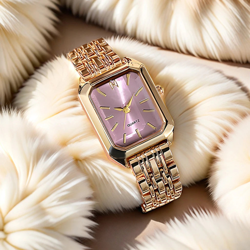 Fashion Women's Watches Gold Steel Strap Luxury Ladies Quartz Wristwatches Qualities Female Roman Scale Clock relógio feminino