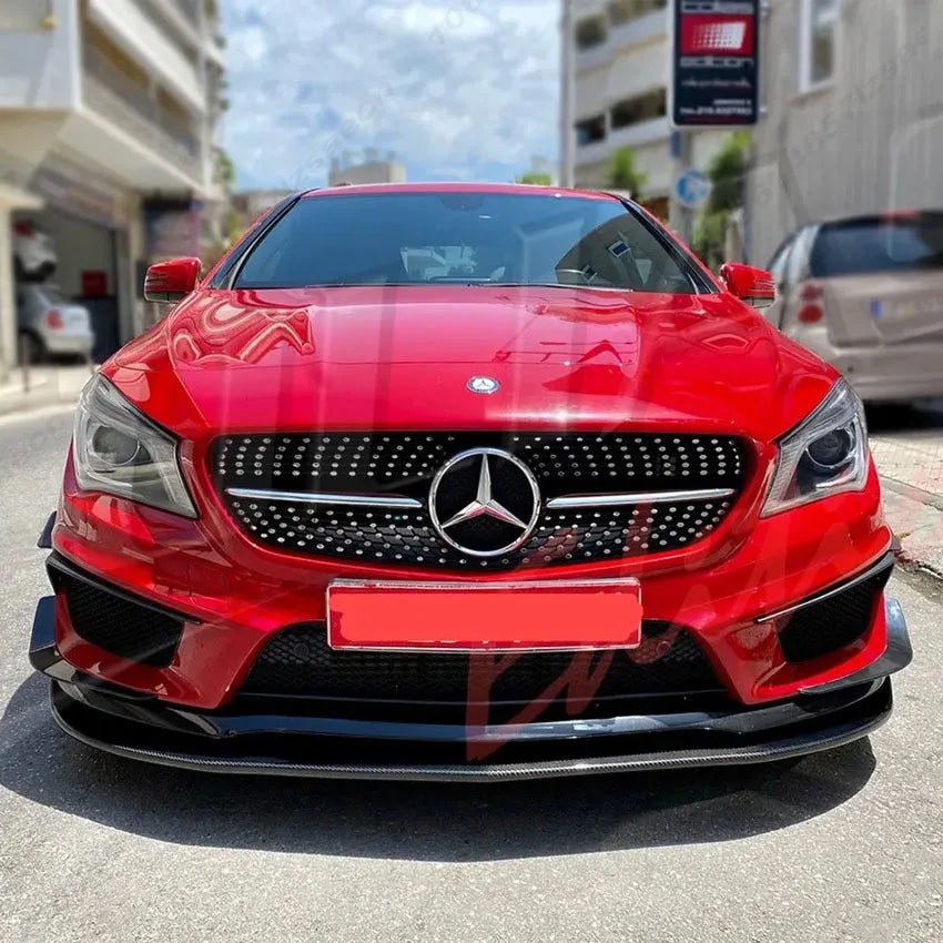 For Mercedes Benz CLA Class W117 C117 220 250 A45 AMG 2013-2015 Car Front Bumper Spoiler Fog Lamp Frame Side Diffuser Splitter