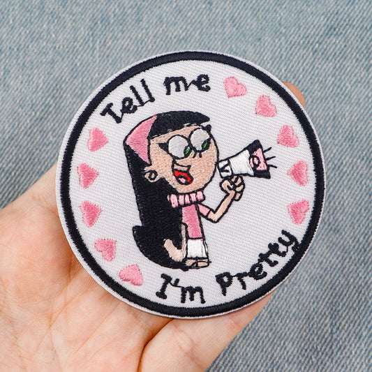 Pretty Girl Patch Cartoon Embroidered Patches For Clothes DIY Iron On Patches For Clothing Patches On Clothes Sew