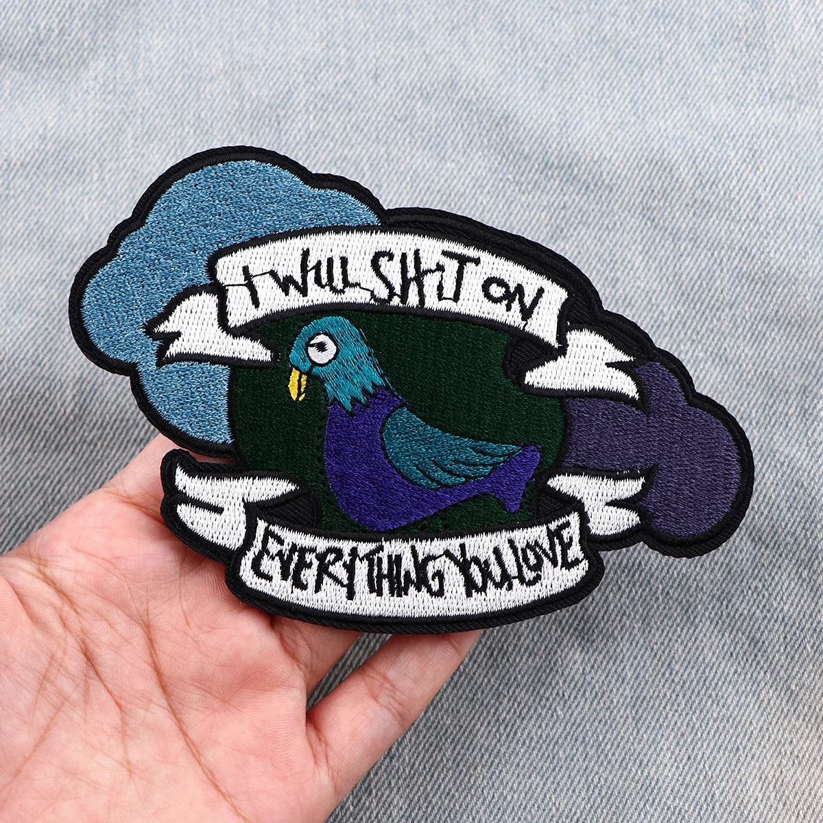 Rainbow LGBT Embroidered Patches on Clothes DIY Animal Applique Encouragement Inspirational Quotes Patches For Clothing Stickers