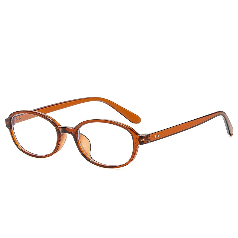 JNPCXI New Small Oval Sunglasses Women Fashion Leopard Shades UV400 Retro Rivets Men Punk Sun Glasses
