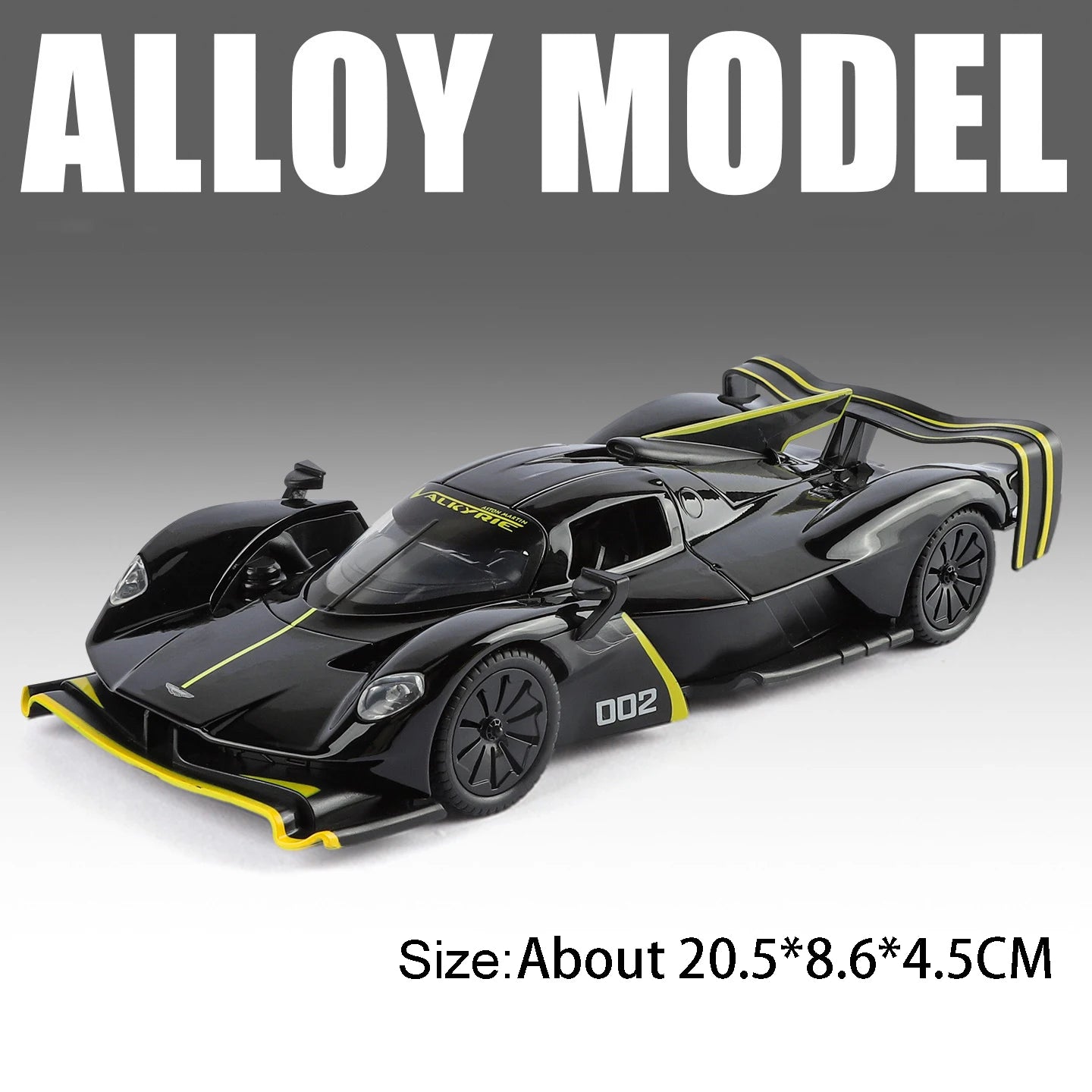 1:24 Valkyrie Pagani Zongta HP Miniature Toys Car Alloy Diecast Model Sound Light Pull Back Doors Opened Sportscar Friend's Gift