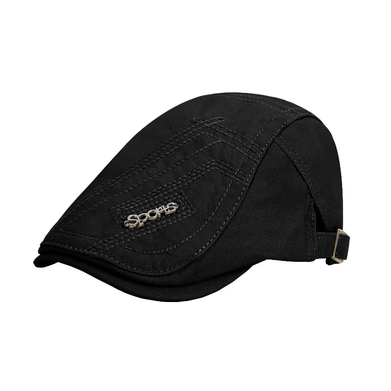 6166-Newmen's casualand fashionable summer-forwardhats,Britishretrobaseballcaps,painters'hats,sunprotectionandshadingbrimmedcaps