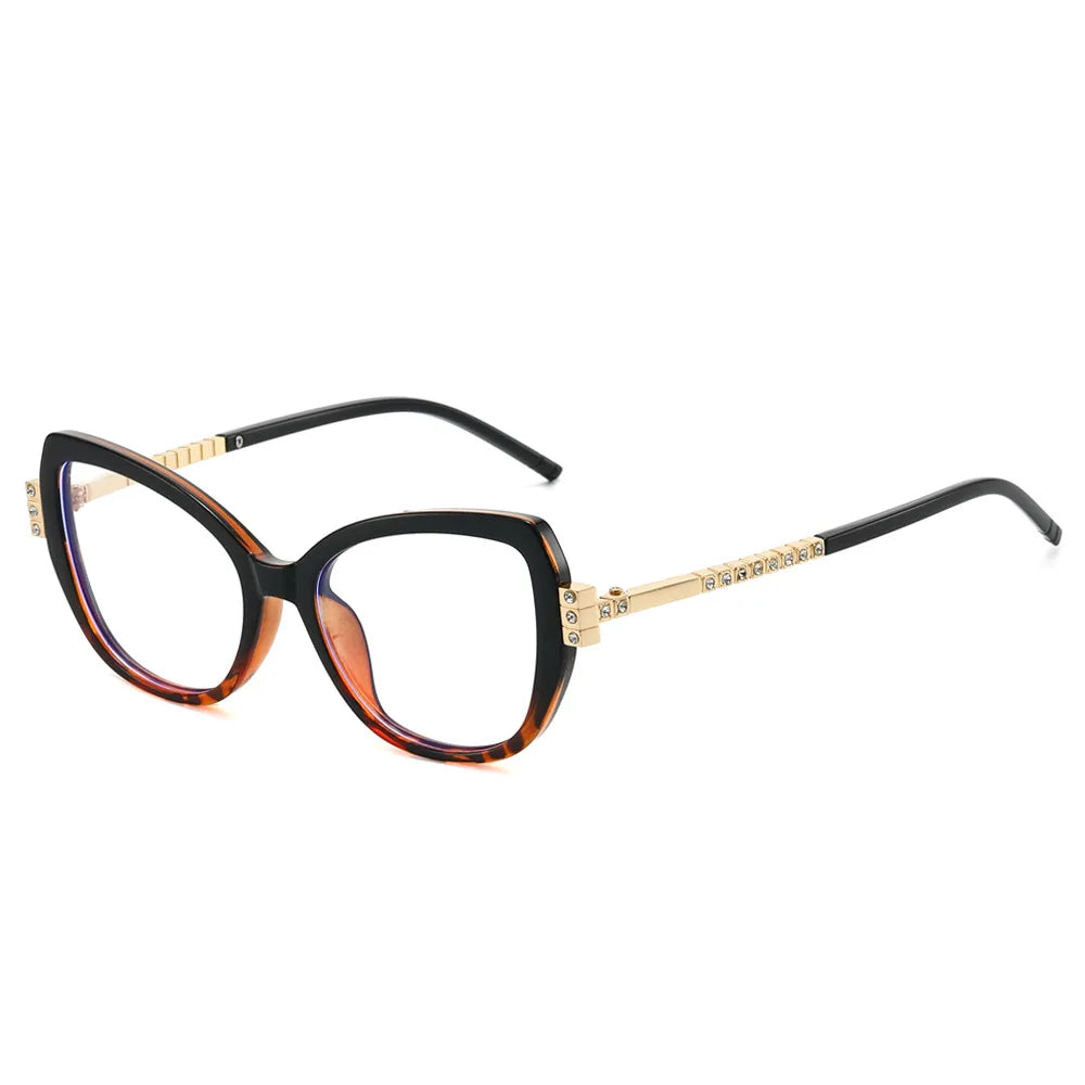 JNPCXI New Cat Eye Sunglasses for Women Luxury Diamond Temple Designer Ins Hot Popular Fashion Shades Female UV400 Glasses