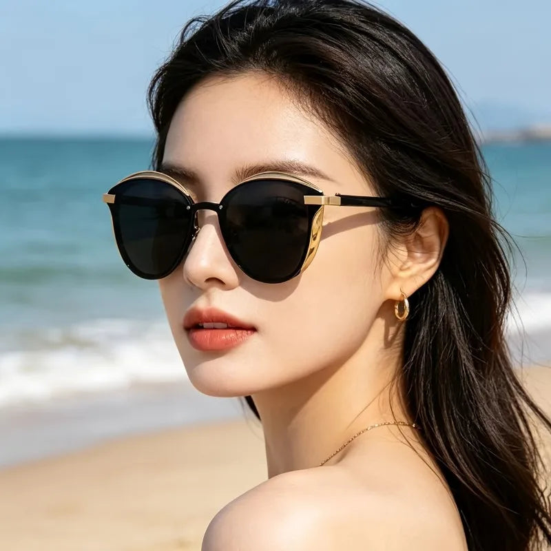 1 Piece of Cat Eye Women's Metal Mineral Fashion Glasses