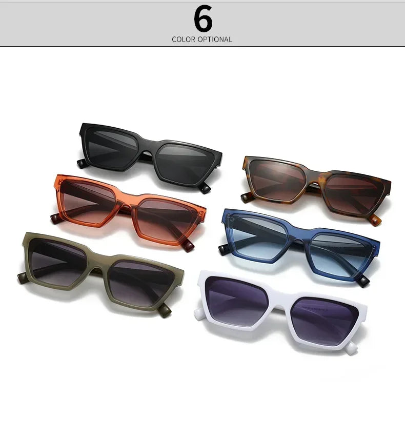 JNPCXI Cat Eye Sunglasses Women Fashion Multicolor Orange Shades UV400 Men Trending Gradient Sun Glasses