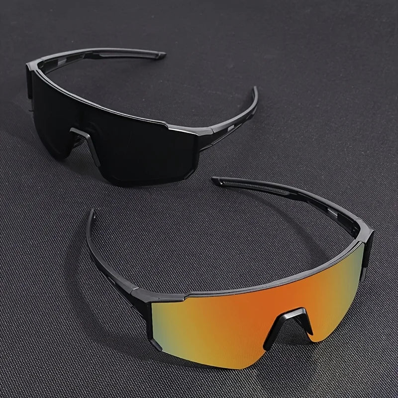 2 piece Men's Surround Style Mirror Reflective Eye Protection Classic Glasses Suitable for Daily Life Accessories