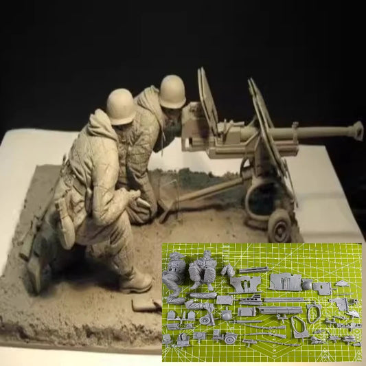 1/16 Casting Resin Model Grey Kit Front Combat Soldier Model Requires Assembly Unpainted (No Platform)