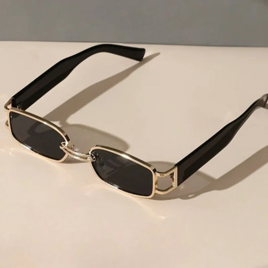 Fashion Classic Vintage Geometric Frame Regular Decorative Glasses Suitable for Shopping Daily Use