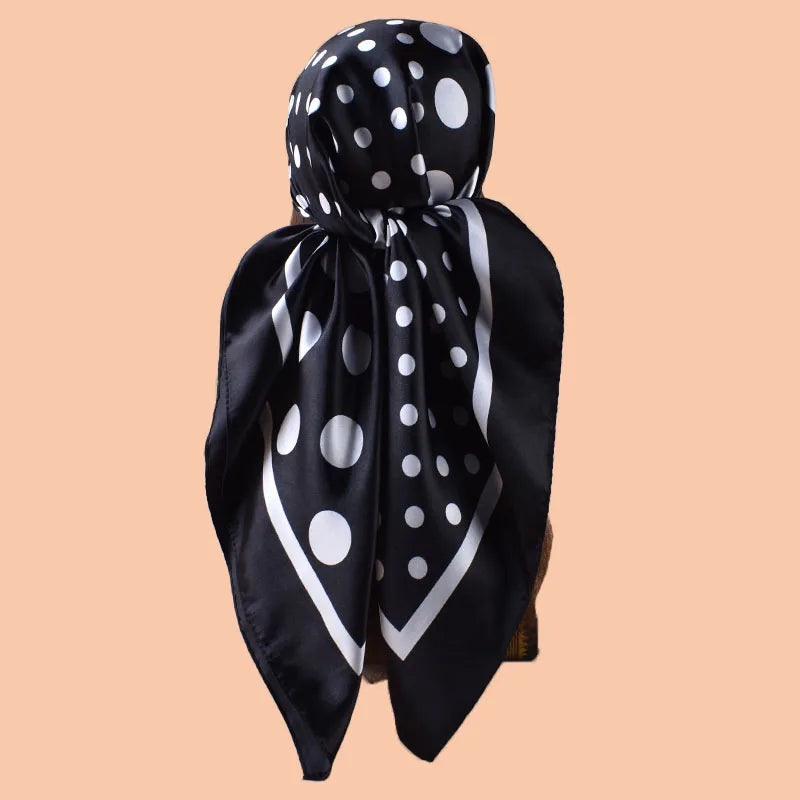 1pc Gradient Paisley Print Satin Square Scarf Women's Hair Accessory Spring New Style Versatile as Belt Bag Decor Silk Headband