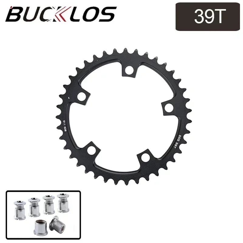 BUCKLOS 5 Bolts 110BCD Road Bike Chainring Lightweight Bicycle Crown 50-34T 52-36T 53-39T for Shimano Sram Crankset