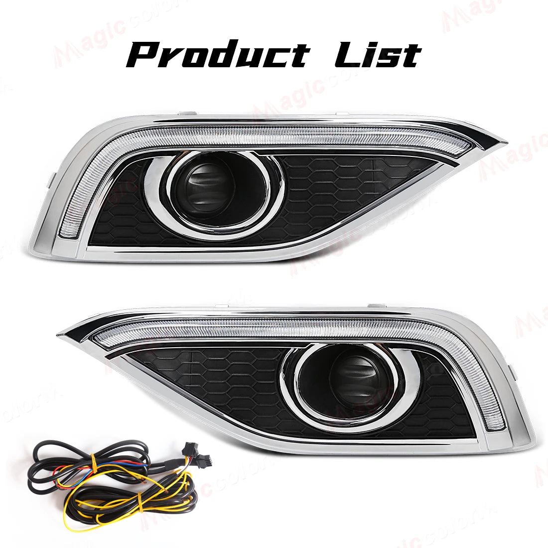 For Honda CRV CR-V 2012 2013 2014 LED DRL Daytime Running Light Daylights Dynamic Turn Signal Fog Lamps White Yellow Blue 12V