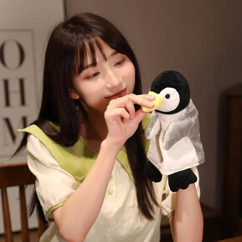 Ocean Series Plush Hand Puppet Cute Animal Chameleon Crocodile Shark Blue Whale Clownfish Octopus Stuffed Soothe Baby Toys Boy