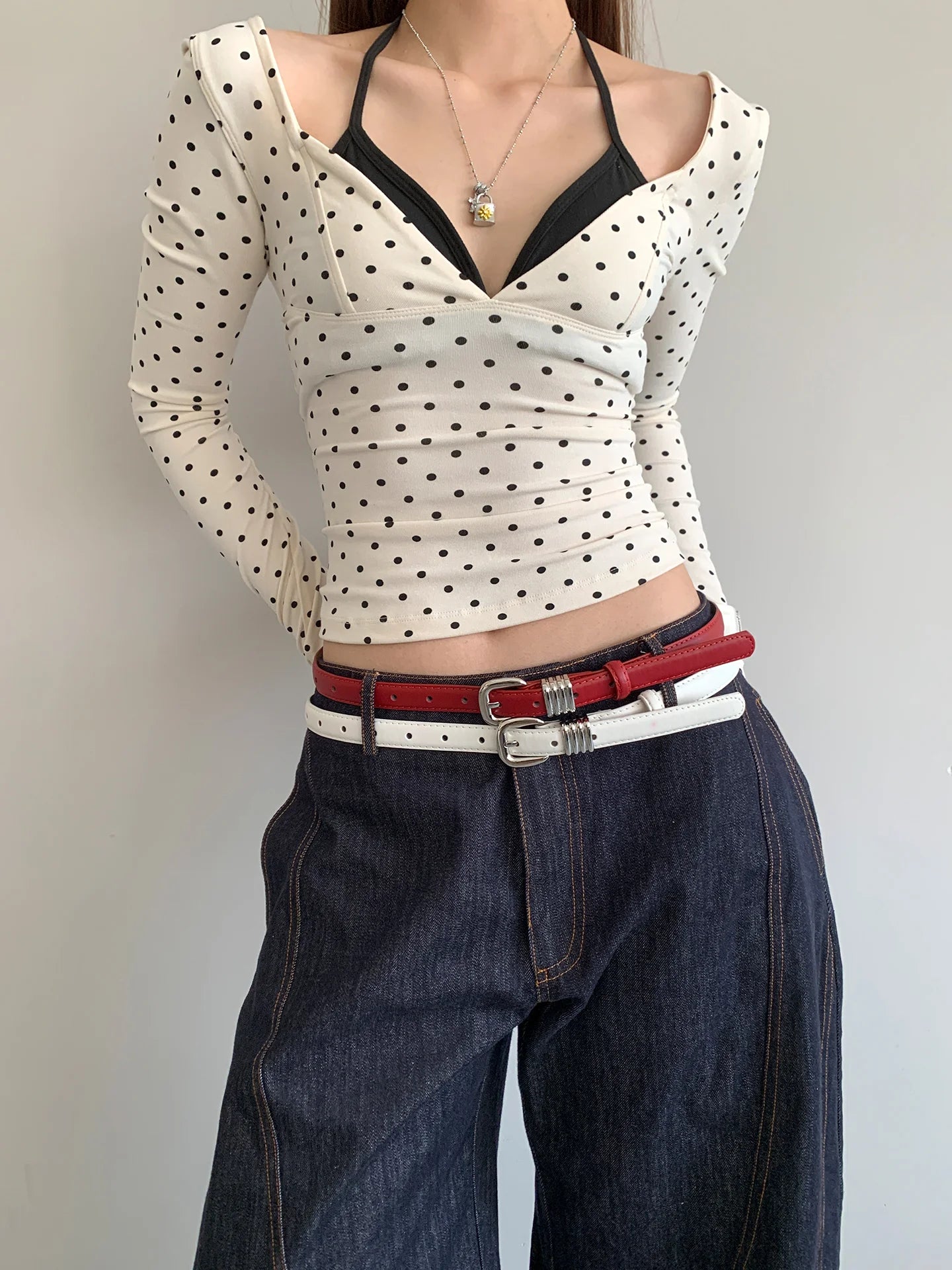 Fine Leather Belt With Skirt High-End Jeans With Waist Accessories Versatile Street Retro Belt For Women