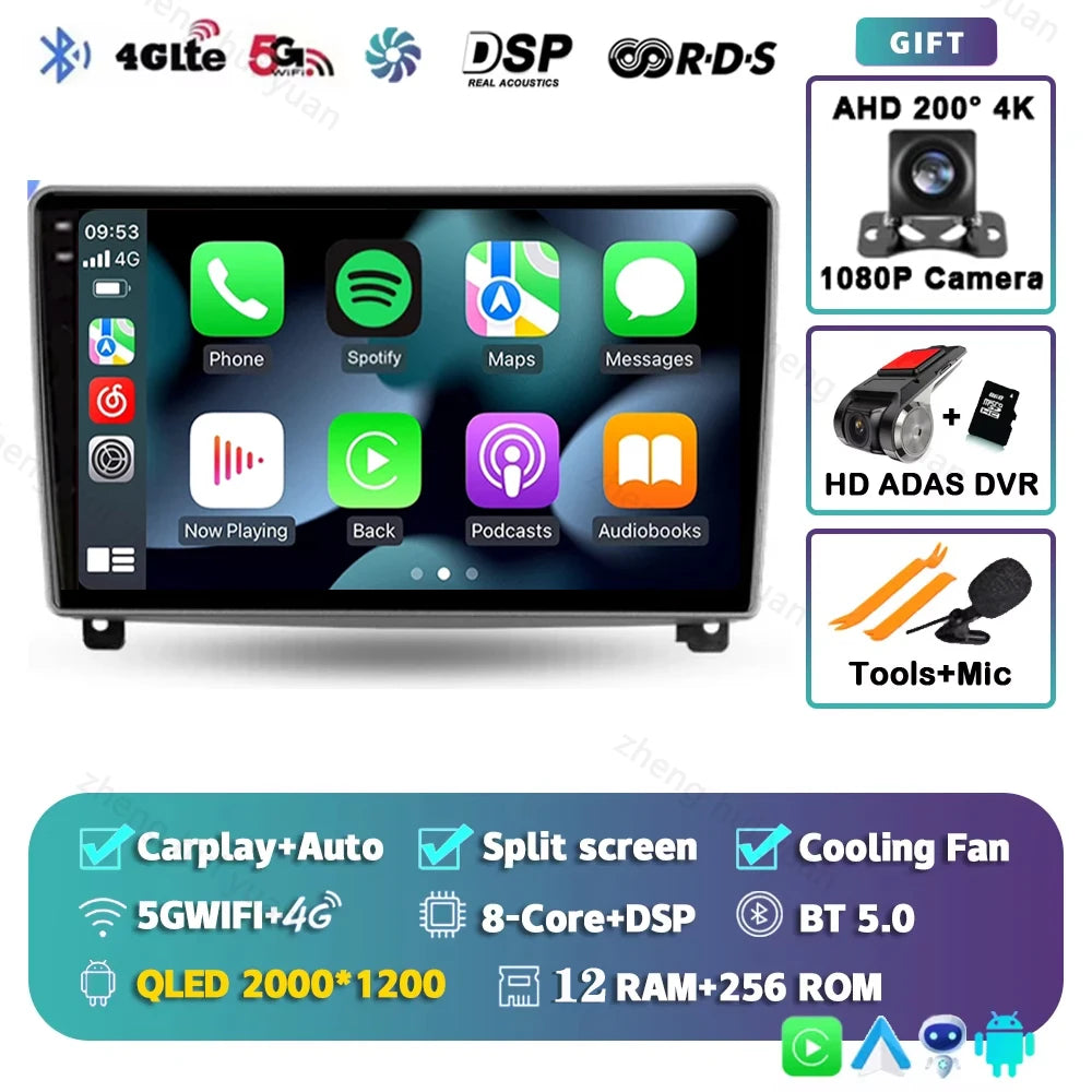 For Peugeot 407 1 2004 - 2011 Android 15 12+256GB CarPlay Auto Car Radio Multimedia Video Player GPS stereo Head Unit 4G WIFI