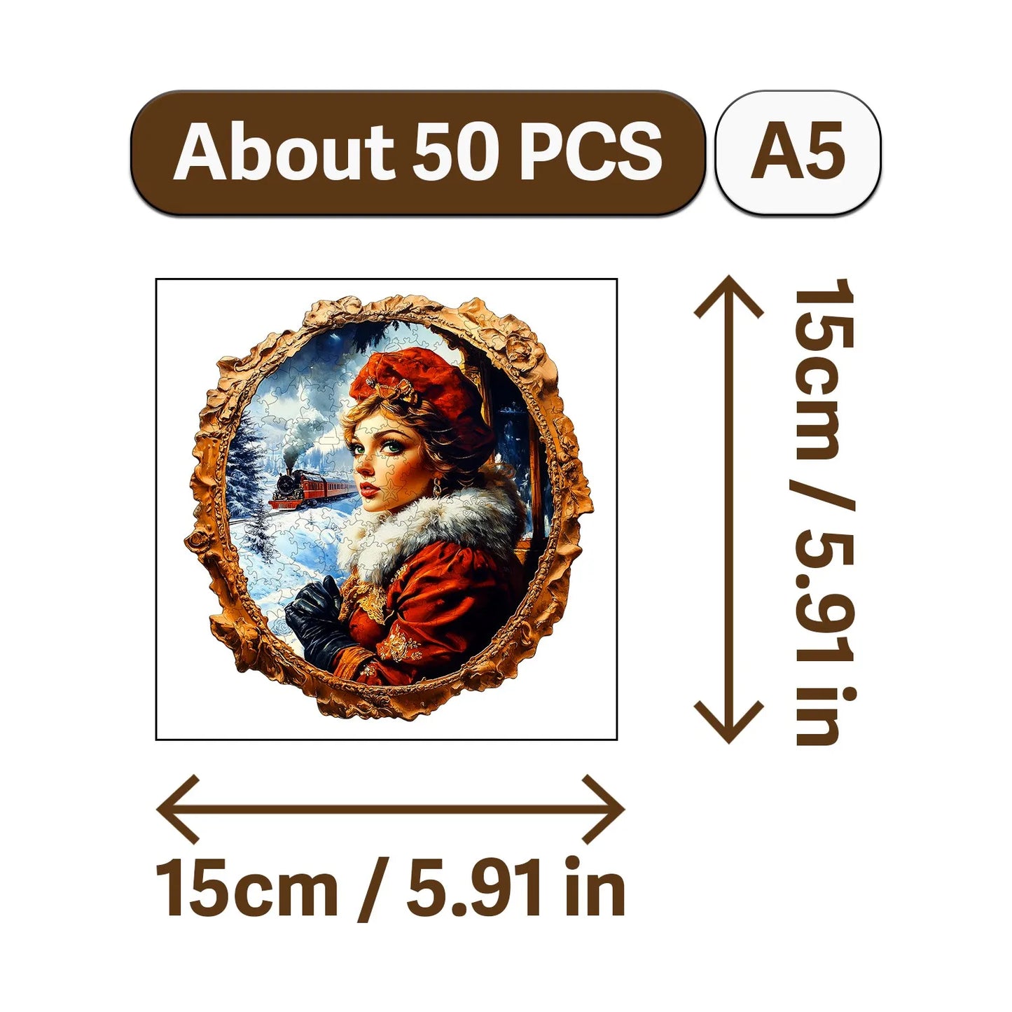Nowadays Retro Art Style Wooden Jigsaw Puzzle Wood Home Decor Painting Christmas and Halloween Gift Toy for Teen and Kid