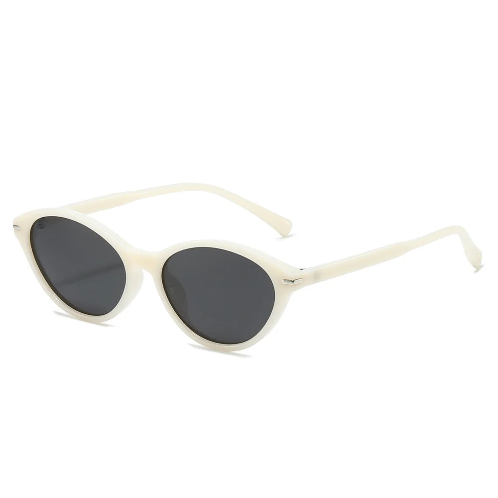 JNPCXI TR90 Fashion Oval Sunglasses Women Retro Punk Gradient Shades UV400