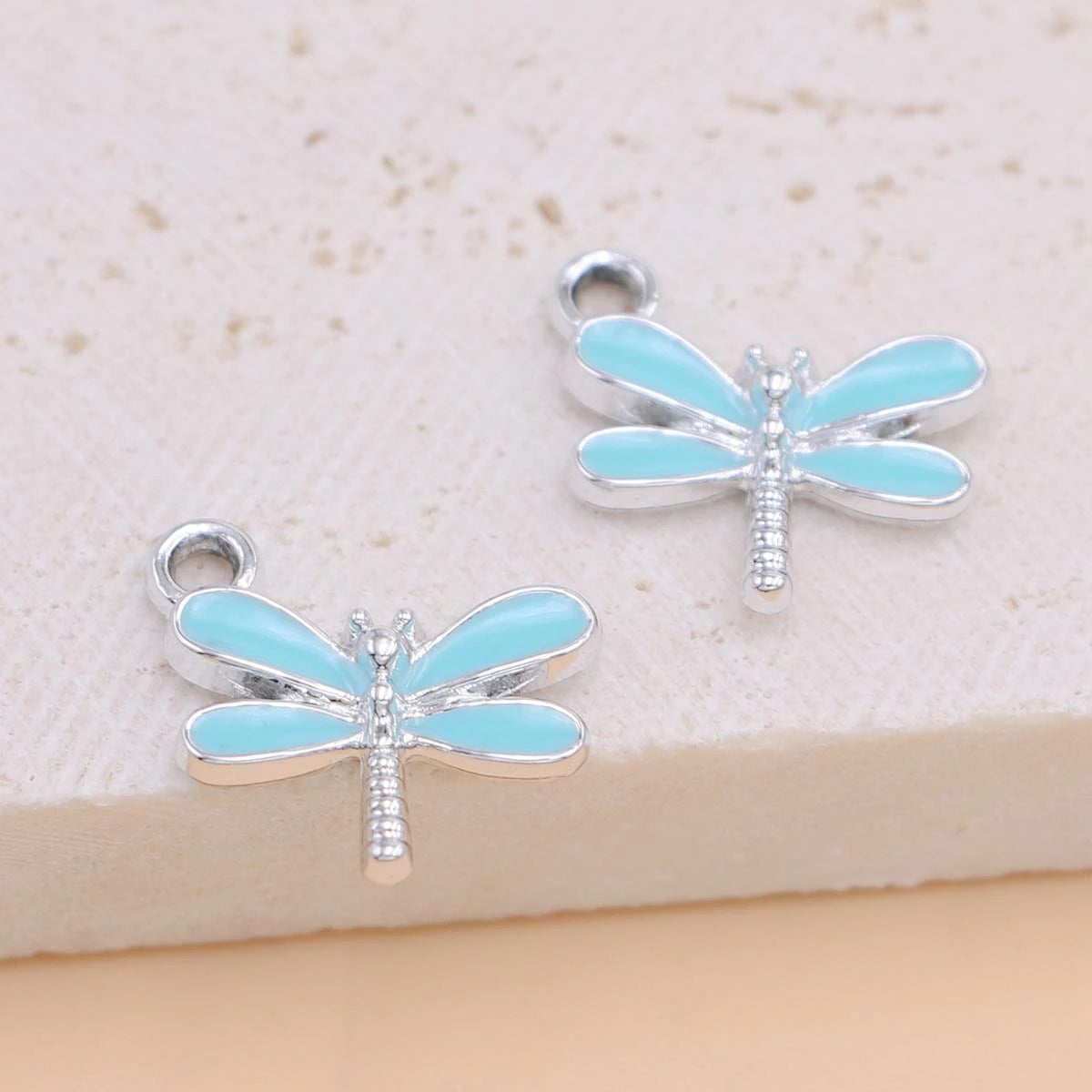 10Pcs Gold Plated Enamel Dragonfly Charms Pendant for Jewelry Making Earrings Bracelet Necklace Accessories DIY Craft Findings