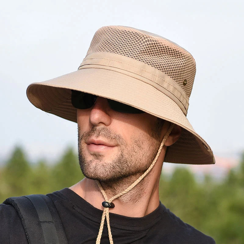 Xinbaoguan 100% Polyester 9044 Summer Outdoor Sunshade and Sunscreen Sun Hat Fishing Fisherman Hat Men's and Women's Benny Hat