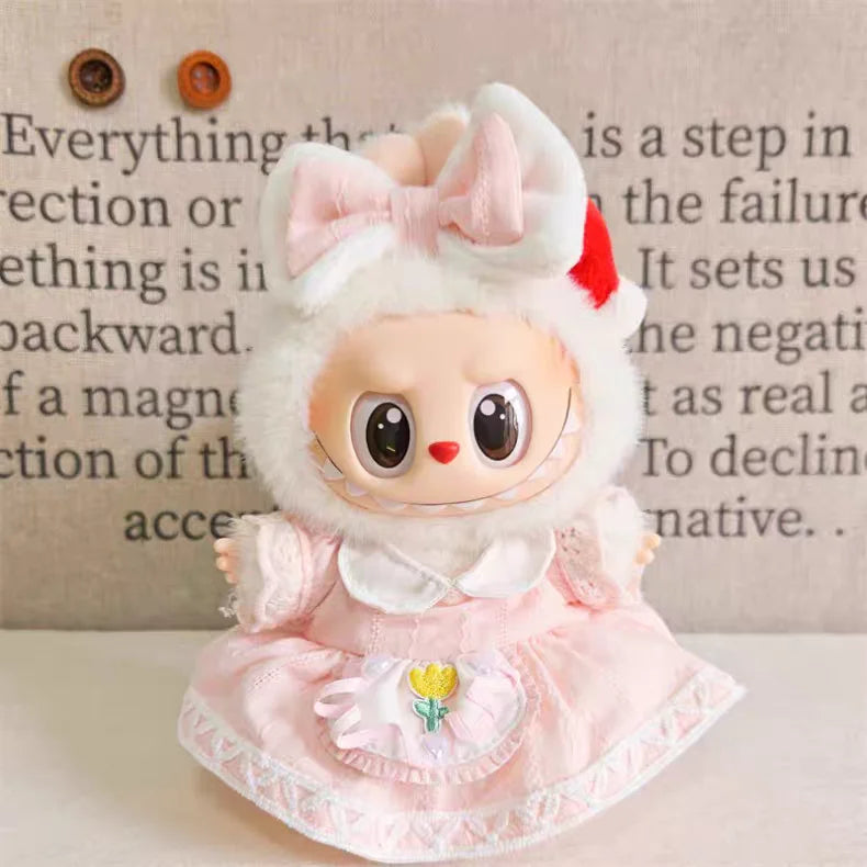 Labubu Clothes For 15-17CM I II III Labubu Outfits Mini Plush Cotton Idol Doll Universal Clothing  Party Accessories Gifts