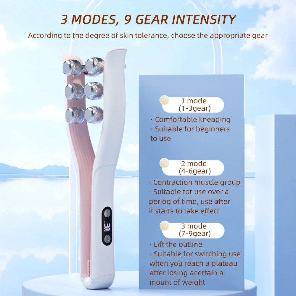 Electric Face&Body Slimming V-shape Massager Skin Lifting Rolling Slimmer Anti-Cellulite V Face Double Chin Fat Remove Roller
