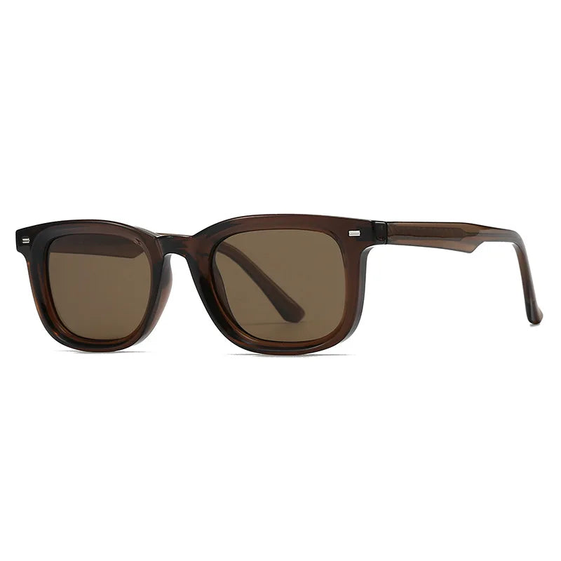 JNPCXI Retro Square Polarized Sunglasses Men Women Luxury Sun Shades Metal Core CP Acetate Driving Glasses UV400