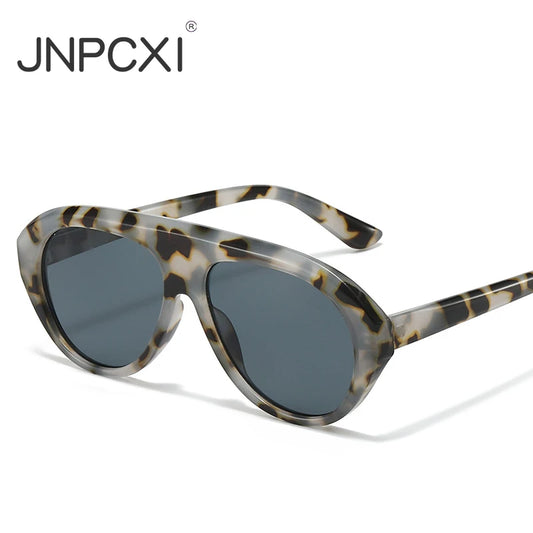 JNPCXI New Pilot Sunglasses Women Shades UV400 Fashion Gradient Men Punk Orange Gray Stripes Sun Glasses