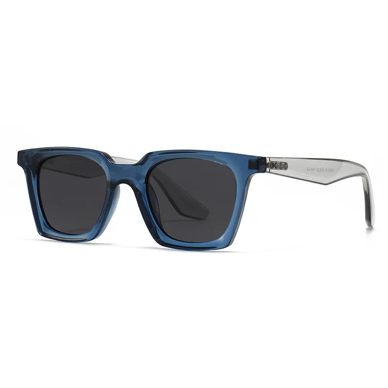 JNPCXI New Square Women Sunglasses Shades UV400 Fashion Clear Lens Frame Men Blue Sun Glasses