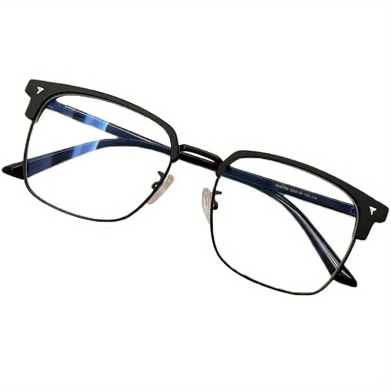 Unisex Fashion Anti Blue Light Photochromic Glasses Men Women Trendy Half Frame Glasses