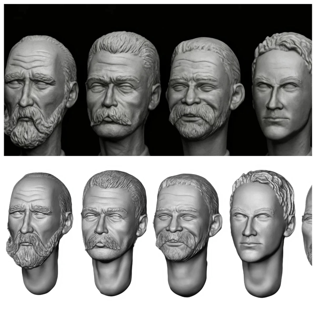 Precision 1:35 Resin Model Head Replacement Kit with 5 Head Statue Modification Parts