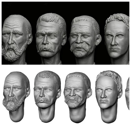 Precision 1:35 Resin Model Head Replacement Kit with 5 Head Statue Modification Parts
