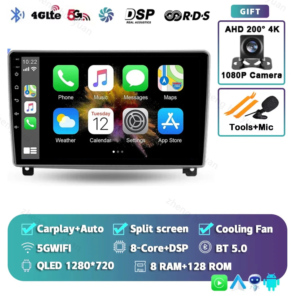 For Peugeot 407 1 2004 - 2011 Android 15 12+256GB CarPlay Auto Car Radio Multimedia Video Player GPS stereo Head Unit 4G WIFI