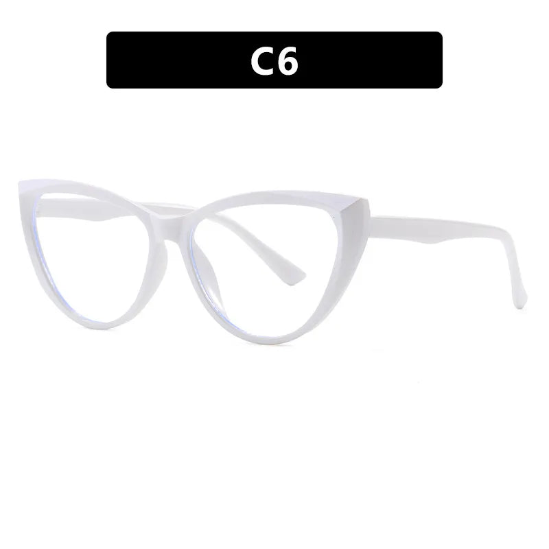 JNPCXI New Fashion Cat Eye Women Glasses Frame Clear Anti Blue Light Optical Eyewear Computer Glasses