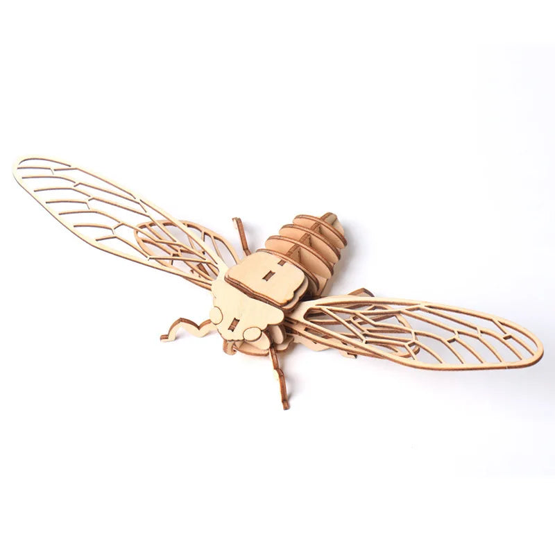 Wooden Multi-insect Three-dimensional 3D Puzzle Puzzle Toy Children's Advanced Educational Toy Creative Assembly Model