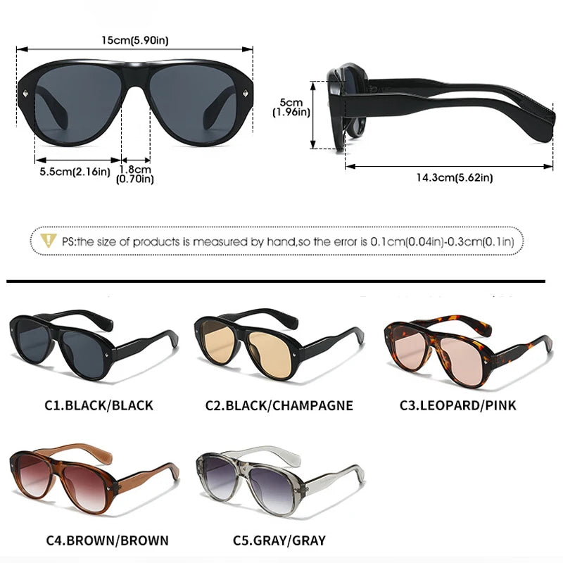 JNPCXI New Vintage Cat Eye Pilot Sunglasses for Women Men Black Retro Frame UV400 Sun Protection Fashion Shades Streetwear Style