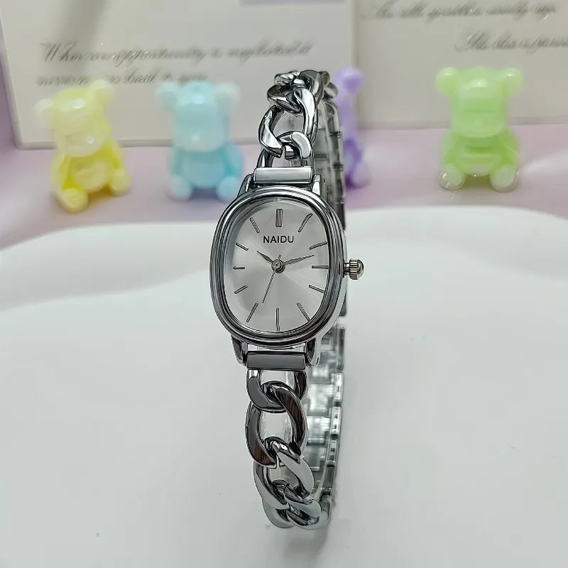 Fashion Women Oval Dial Quartz Watch Luxury Bracelet Wristwatch Famous Brand Watch Wholesale Montre Femme Gifts Dropshipping