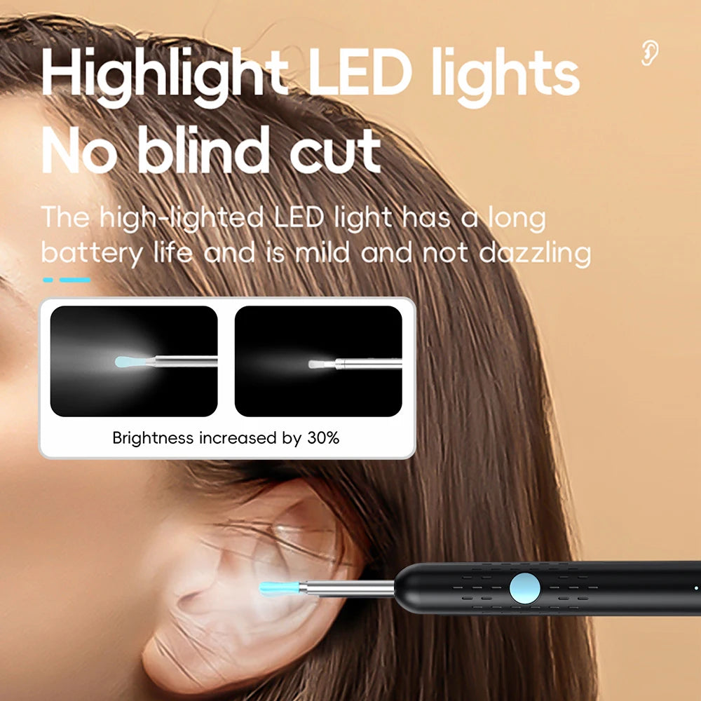 Wireless Intelligent Ear Cleaner 1080P Visual Otoscope Camera Ear Wax Remover Pick Spoon Cleaning Tools Luminous Endoscopy