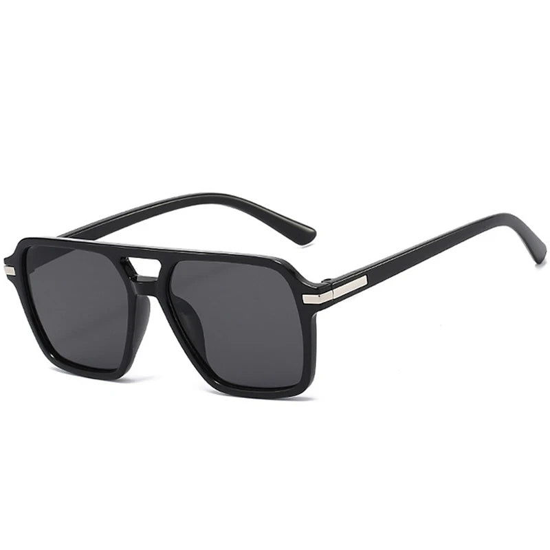 JNPCXI New Double Bridge Square Pilot Women Sunglasses Classic Men Sun glass Outdoor Driving Shades UV400
