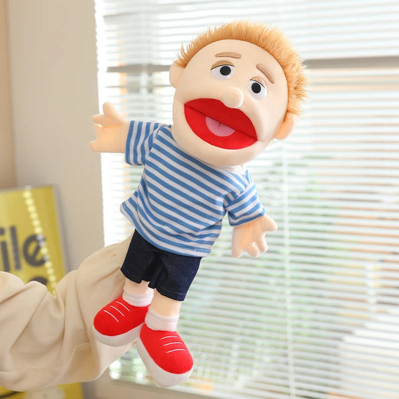 Funny Puppet Doll 38cm Family Series Hand Puppet Role Play Bedtime Story Props Family Playing Toys Doll Educational Toy