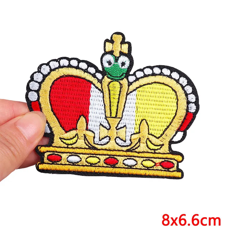 Netherland Oeteldonk Emblem Embroidery Patch Iron On Patches For Clothes DIY Star Heart Carnival For Netherland Embroidery Patch