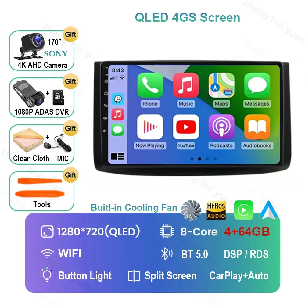 For Chevrolet Aveo T250 2006 - 2012 Nexia 1 2020 2021 - 2022 Android 16 CarPlay Auto Car Radio Multimedia navigation video DVD
