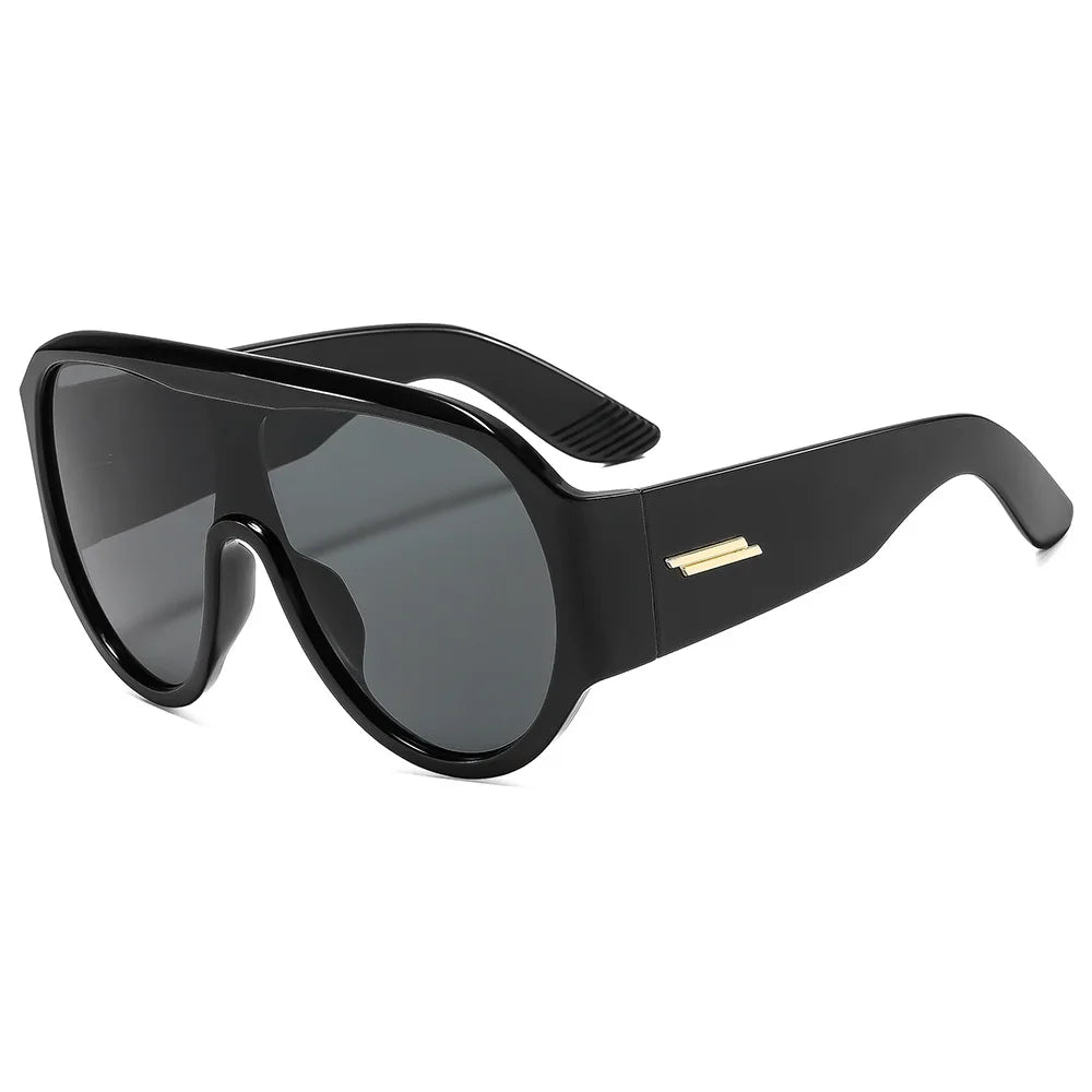 JNPCXI New Fashion Oversized Pilot Goggles Sunglasses Women Fashion Shades UV400